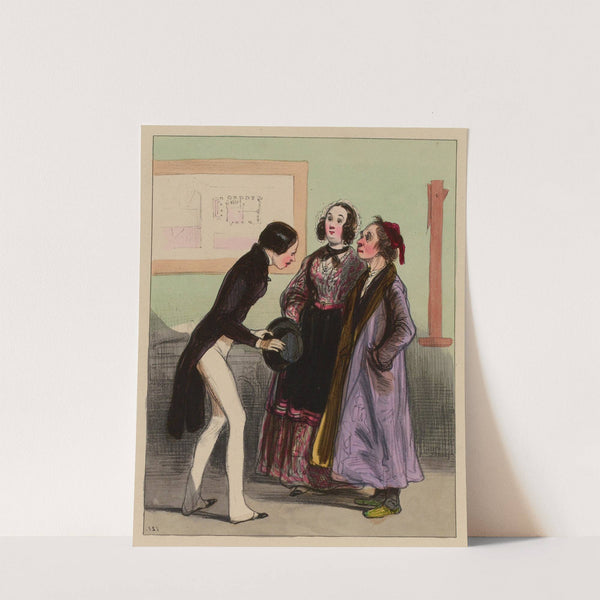 Ah c’est le jeune homme dont tu m’as parlé. faut faire monter un lit dans une chambre d’en haut, v’la tout (1840) by Paul Gavarni