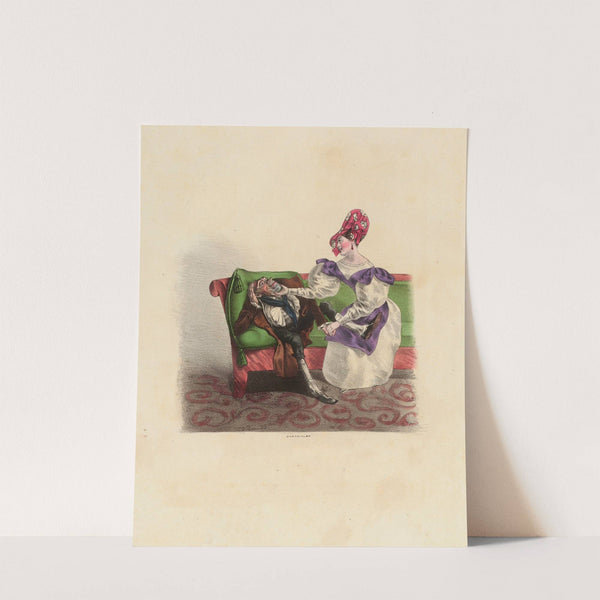 Ah Gueu-geuse tu enfonces Mme Mayeux (1831) by Charles-Joseph Traviès de Villers