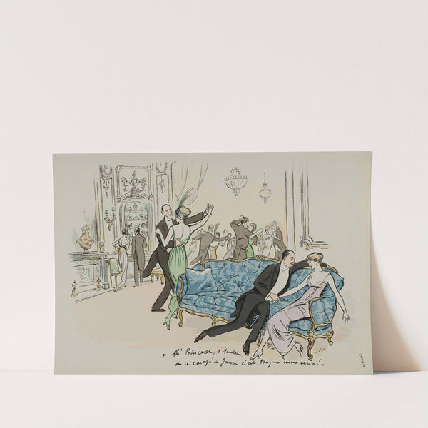 Ah Princesse, s’étendre dans ce canapé de Jansen (1913) by Georges Goursat (Sem)