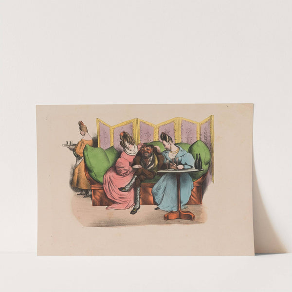 Ah Séductrice tu frottes la bosse à Mayeux by Charles-Joseph Traviès de Villers