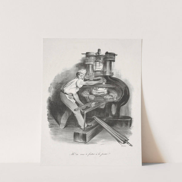 Ah! tu veux te frotter à la presse!! (1833) by Honoré Daumier