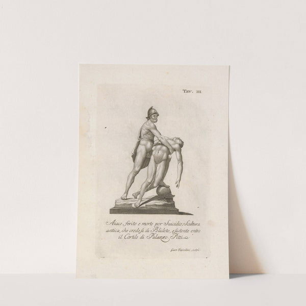 Aiace ferito e morto per Suicidio; by Gaetano Vascellini