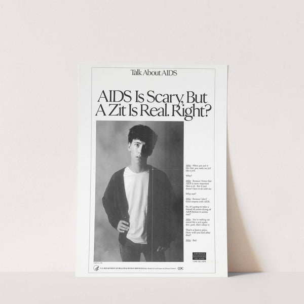 AIDs is scary, but a Zit is real. Right by Centers for Disease Control and Prevention