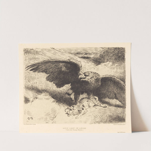 Aigle Liant un Lièvre (An Eagle Pouncing on a Hare) by Léon Bonnat