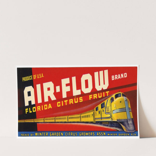 Air-Flow Brand Florida Citrus Fruit Label (1930-1950)
