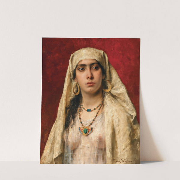 Ajuscha, an Oriental Woman with a Scarab Necklace by Franz Xaver Kosler