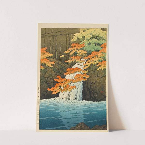 Akame senju taki (Senju Waterfall, Akame) (1951) by Kawase Hasui