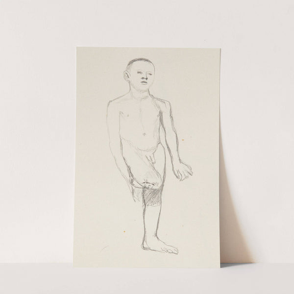 akt chłopca stojącego na jednej nodze (1909) by Adolf Sternschuss