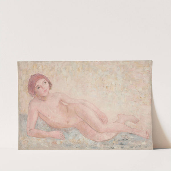 Akt dziewczynki leżącej by Tadeusz Makowski