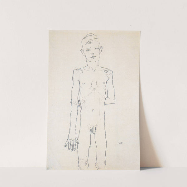 Akt eines stehenden Knaben (1910) by Egon Schiele