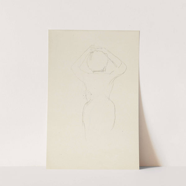 Akt klęczącej kobiety z uniesionymi rękoma (1908) by Adolf Sternschuss