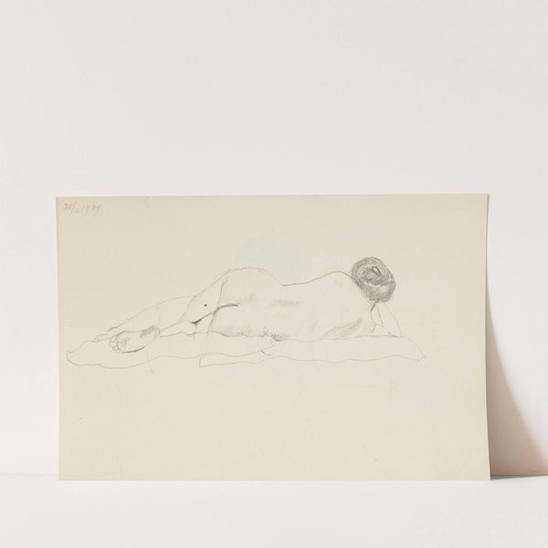 akt leżącej tyłem kobiety (1909) by Adolf Sternschuss