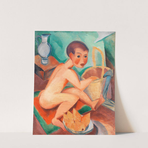 Akt mit Korb und Birnen by Dorothea Maetzel-Johannsen