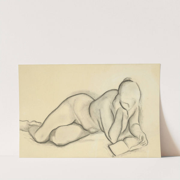 Akt s knihou by Mikuláš Galanda