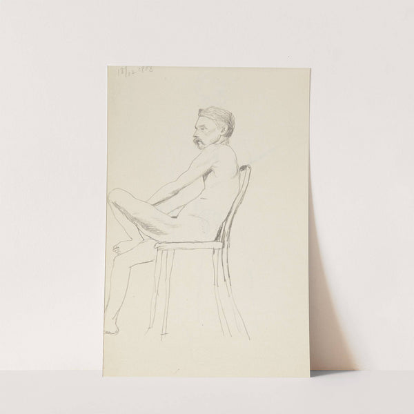 akt siedzącego mężczyzny (1909) by Adolf Sternschuss