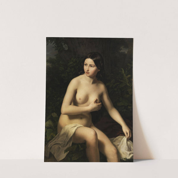 Akt Sitzendes Mädchen (1848) by Ludwig Löffler