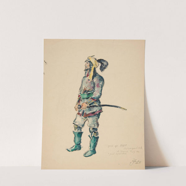 Aktor Kasim Konstanty Muchutdinowicz Muchutdinow (1896-1964) w kostiumie do roli Tuhaj-beja by Ivan Ivanec