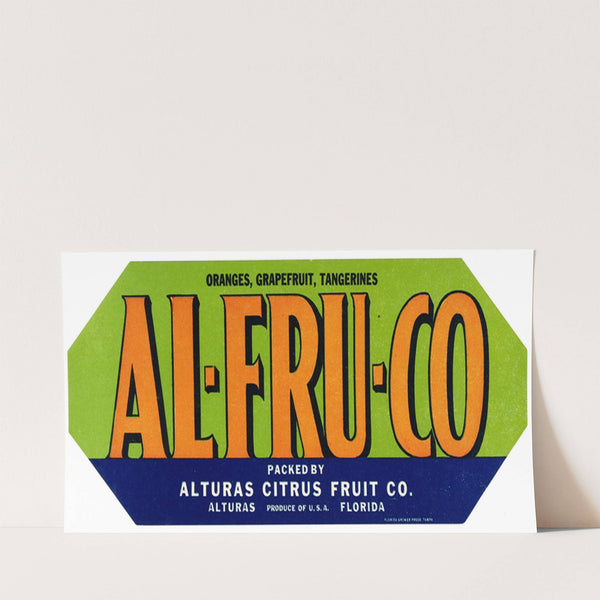 Al-Fru-Co Citrus Label (1930-1950)