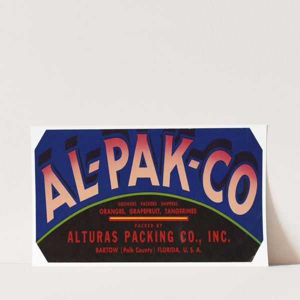 Al-Pak-Co Citrus Label (1930-1950)