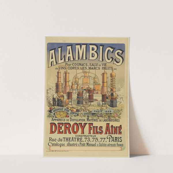 Alambics pour cognacs, eaux de vie de vins, cidres. Appareils de distillation, Matériel de laboratoires Deroy fils Aîné constructeur by Imp. Emile Lévy