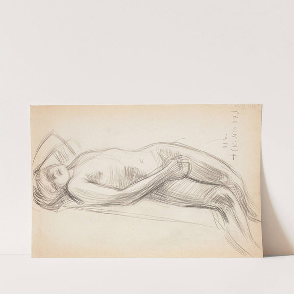 Alastonmalli. Todennäköisesti n. 1908-09. by Eero Järnefelt