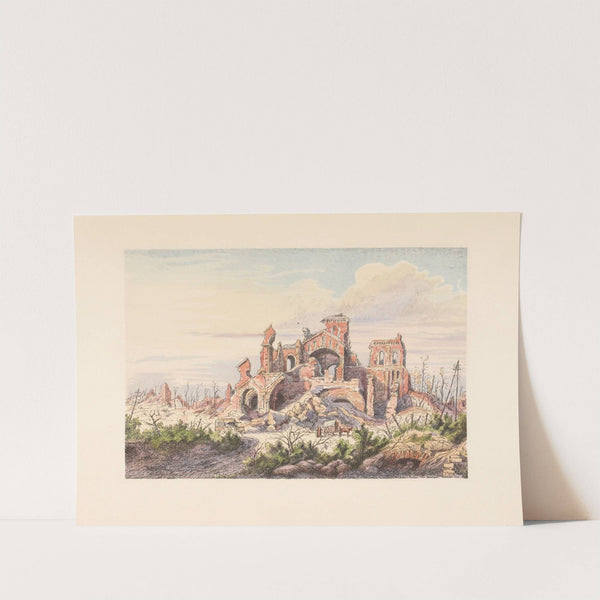 Albert – Les ruines de Notre-Dame de Brébières (1920) by E. Tatin