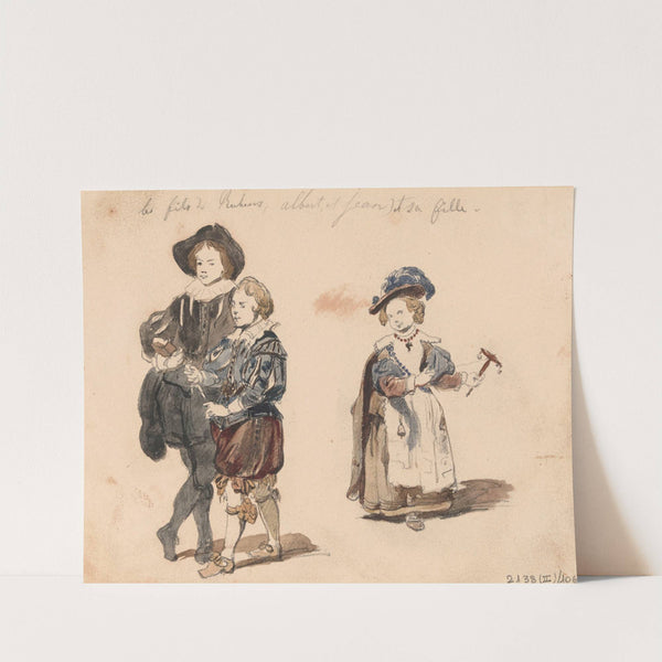 Albert, Nicolaas and Clara Serena, Children of Peter Paul Rubens by Nicaise De Keyser