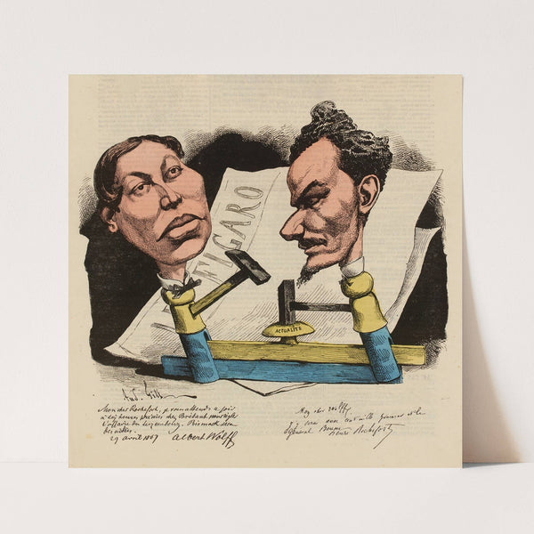 Albert Wolff et Henri Rochefort (1867) by André Gill