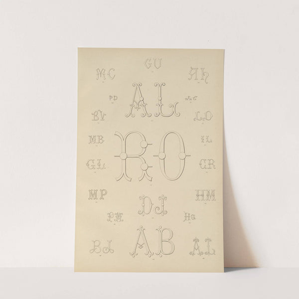 Album de chiffres & monogrammes couronnes de noblesse, françaises et etrangères Pl.005 by Ch Crouvezier