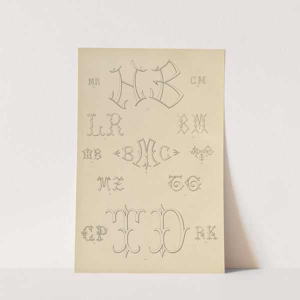 Album de chiffres & monogrammes couronnes de noblesse, françaises et etrangères Pl.006 by Ch Crouvezier