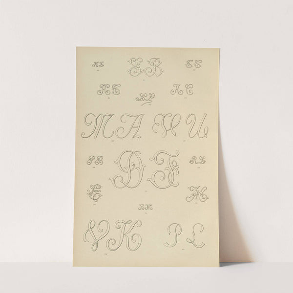 Album de chiffres & monogrammes couronnes de noblesse, françaises et etrangères Pl.012 by Ch Crouvezier