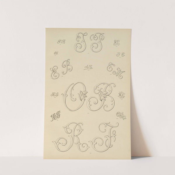 Album de chiffres & monogrammes couronnes de noblesse, françaises et etrangères Pl.013 by Ch Crouvezier