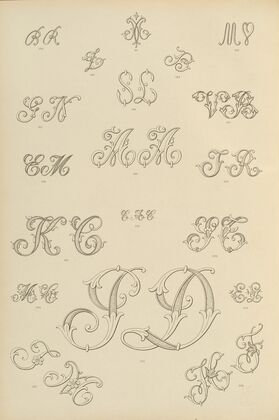 Album de chiffres & monogrammes couronnes de noblesse, françaises et etrangères Pl.014 — size preview