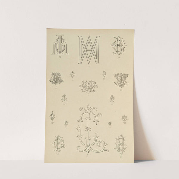 Album de chiffres & monogrammes couronnes de noblesse, françaises et etrangères Pl.020 by Ch Crouvezier