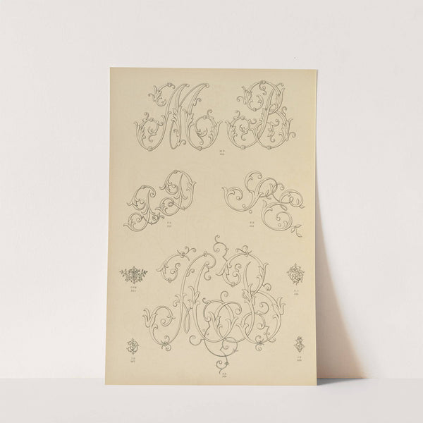 Album de chiffres & monogrammes couronnes de noblesse, françaises et etrangères Pl.028 by Ch Crouvezier