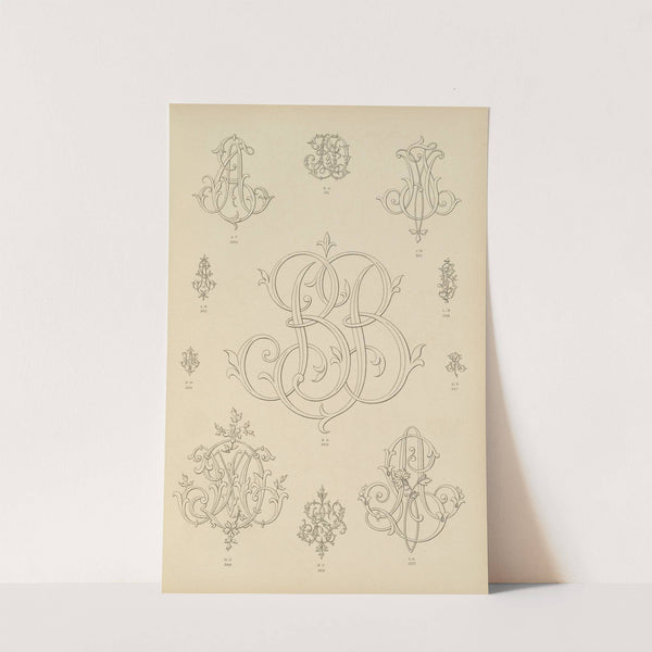 Album de chiffres & monogrammes couronnes de noblesse, françaises et etrangères Pl.029 by Ch Crouvezier