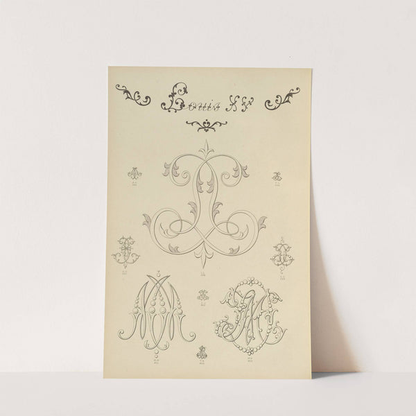 Album de chiffres & monogrammes couronnes de noblesse, françaises et etrangères Pl.034 by Ch Crouvezier