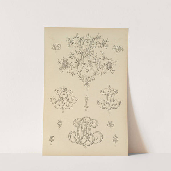 Album de chiffres & monogrammes couronnes de noblesse, françaises et etrangères Pl.035 by Ch Crouvezier