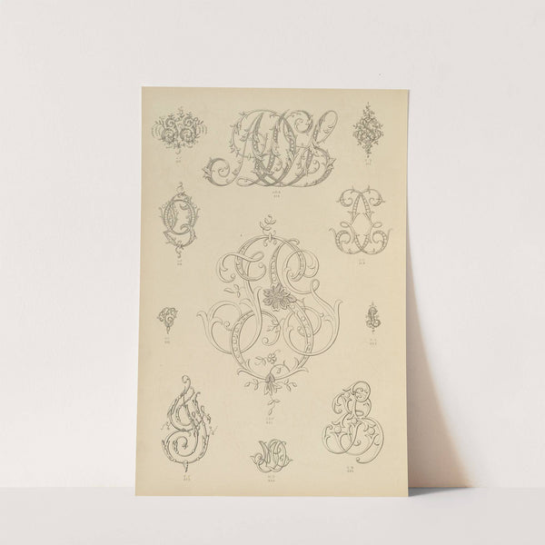 Album de chiffres & monogrammes couronnes de noblesse, françaises et etrangères Pl.036 by Ch Crouvezier