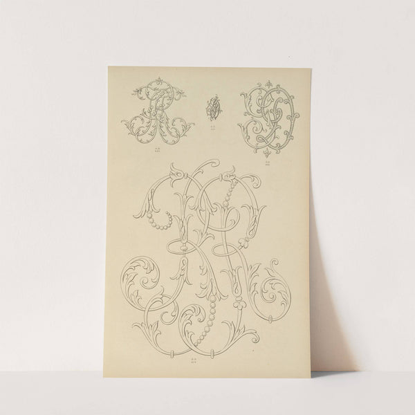 Album de chiffres & monogrammes couronnes de noblesse, françaises et etrangères Pl.037 by Ch Crouvezier