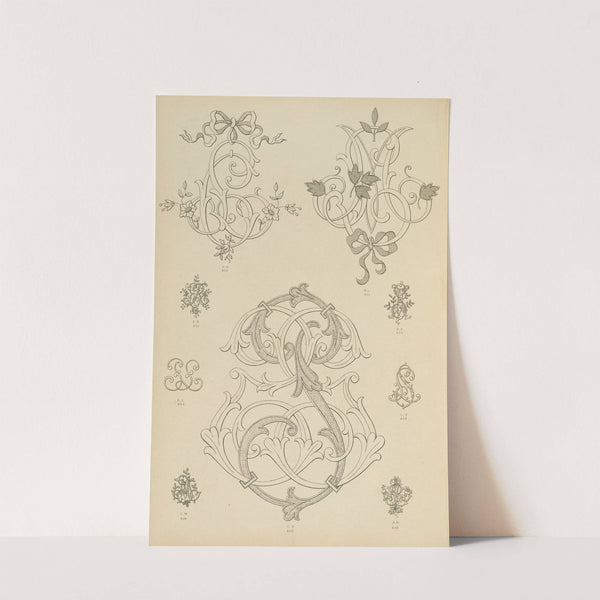 Album de chiffres & monogrammes couronnes de noblesse, françaises et etrangères Pl.038 by Ch Crouvezier