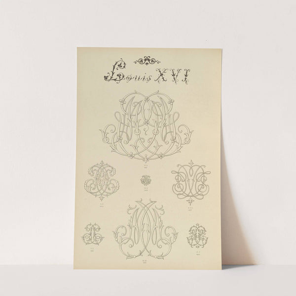 Album de chiffres & monogrammes couronnes de noblesse, françaises et etrangères Pl.040 by Ch Crouvezier