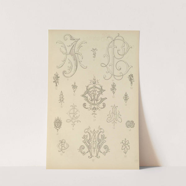 Album de chiffres & monogrammes couronnes de noblesse, françaises et etrangères Pl.049 by Ch Crouvezier