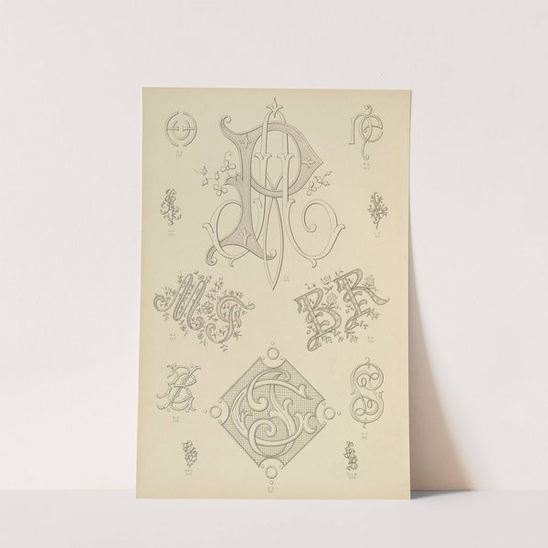 Album de chiffres & monogrammes couronnes de noblesse, françaises et etrangères Pl.050 by Ch Crouvezier