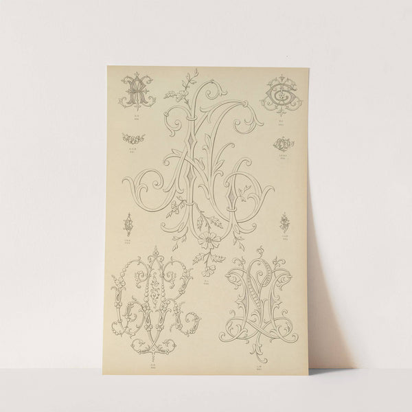 Album de chiffres & monogrammes couronnes de noblesse, françaises et etrangères Pl.051 by Ch Crouvezier