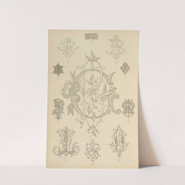 Album de chiffres & monogrammes couronnes de noblesse, françaises et etrangères Pl.052 by Ch Crouvezier