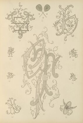 Album de chiffres & monogrammes couronnes de noblesse, françaises et etrangères Pl.053 — size preview