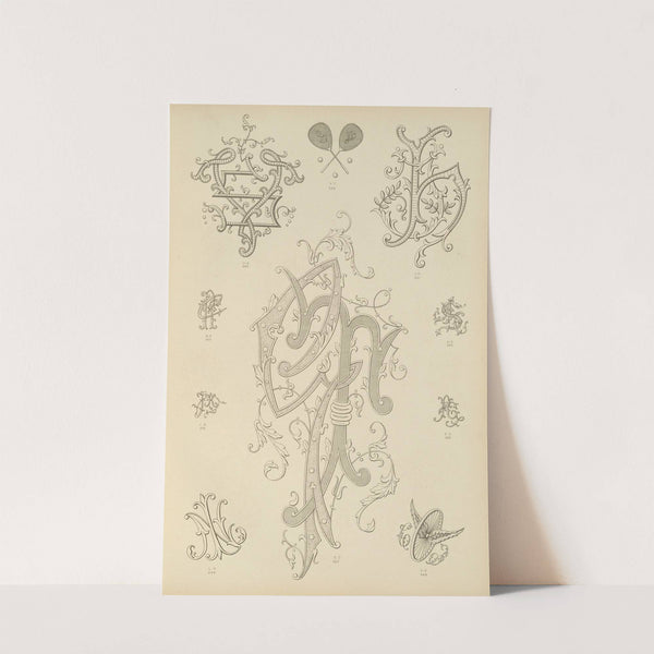 Album de chiffres & monogrammes couronnes de noblesse, françaises et etrangères Pl.053 by Ch Crouvezier