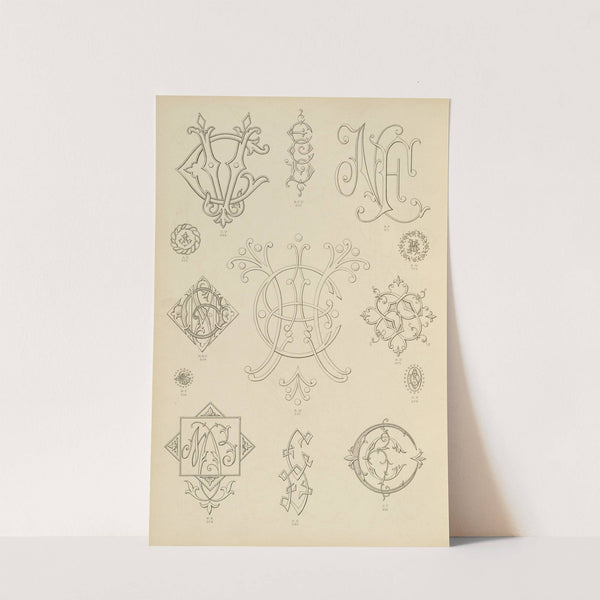 Album de chiffres & monogrammes couronnes de noblesse, françaises et etrangères Pl.054 by Ch Crouvezier