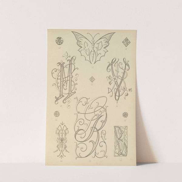 Album de chiffres & monogrammes couronnes de noblesse, françaises et etrangères Pl.055 by Ch Crouvezier